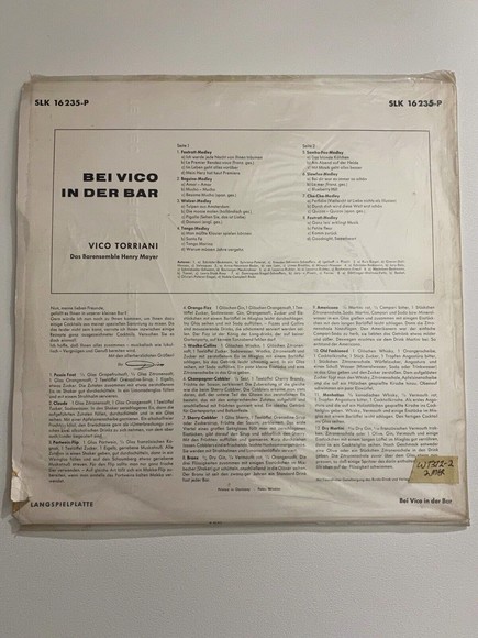 Bei Vico In Der Bar Vico Torriani Das Barensemble Henry Mayer Decca LP SLK 16235 - Picture 2 of 7